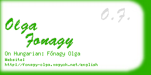 olga fonagy business card